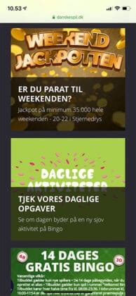 bingostuen|Danske Spil Bingo er landets største og mest populære .
